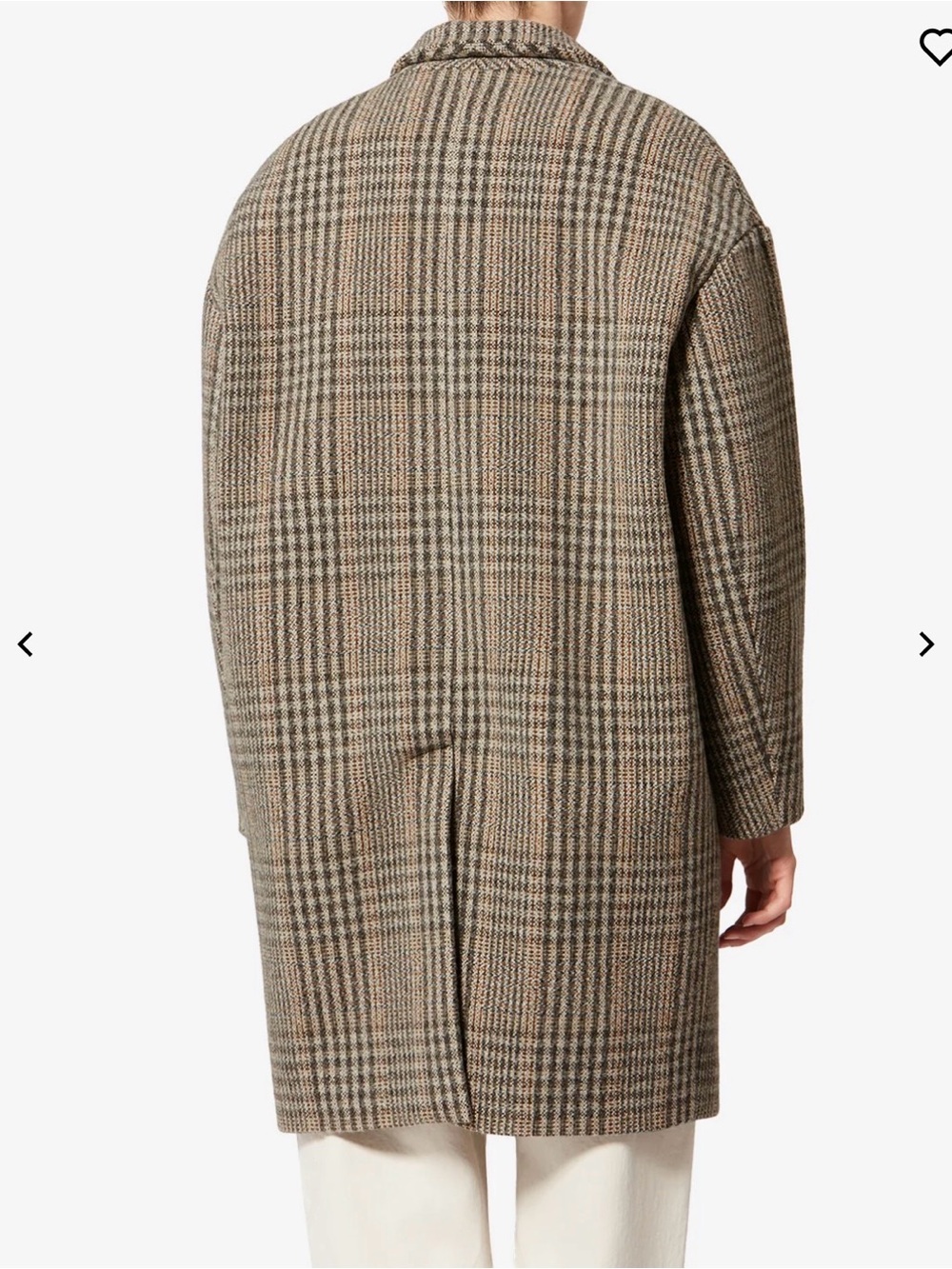 NWT Isabel Marant Etoile Limiza Check Virgin Wool Coat Beige Jacket 40 US 8 L - Picture 5 of 15
